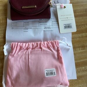 Poppy & Peonies Margaux Wallet in Berry with Pink Dust Bag